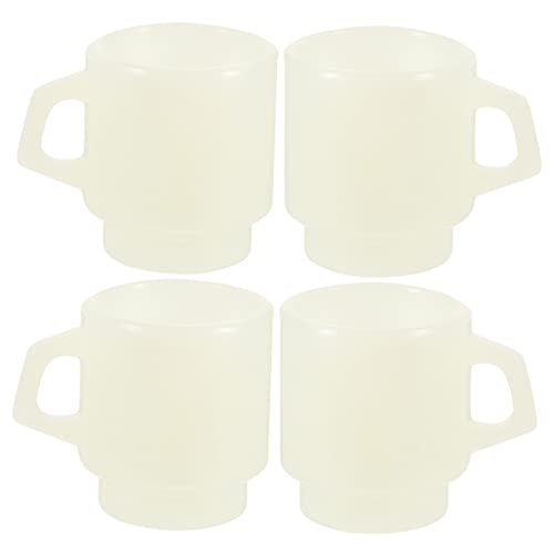 OFFIGAM 4 Stück Teiliges Miniatur Kaffeetassen Set aus Dekorative Puppenhaus Becher für Spielküche Langlebige Realistische Mini für und Landschaftsdekoration von OFFIGAM