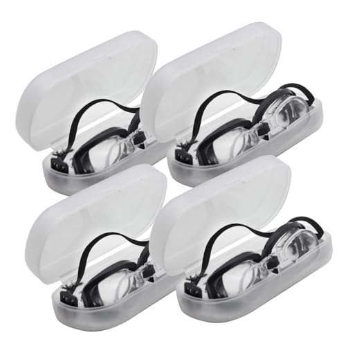 OFFIGAM 4 Stück Teiliges Schwimmbrillen für Puppen Kompakte Leichte Tauchermasken DIY Puppenzubehör Cartoon Doll Goggles als Fotorequisiten und für Junge Mädchen Zufällige Zufällige Farbe von OFFIGAM