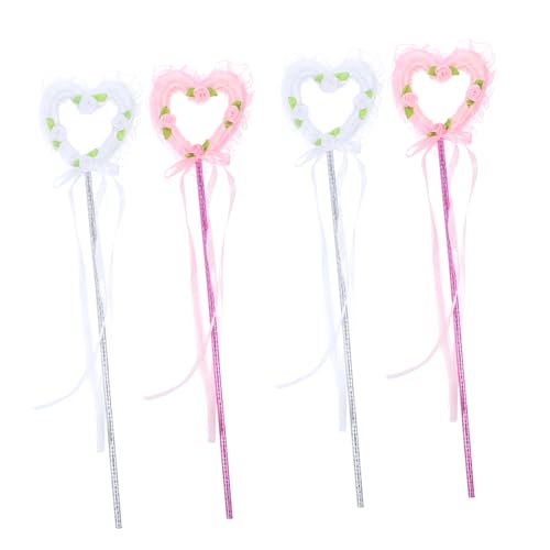 OFFIGAM Ribbon Design Feenstäbe Spielzeug Feenspielzeug Für Kinder Mädchen Spielzeug Herzförmiger Stab Spaß Partygeschenk von OFFIGAM