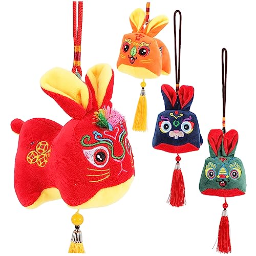 OFFIGAM 4 Stück ausgestopfte Hasenpuppe Puppe Plüschtier Plüschpuppe Plüschmodell Chinese New Year Rabbit hasenkuscheltiere Kaninchen Stofftier Plüschhasenpuppe kurzhaarige OFFIGAM 4 Stück ausgestopfte Hasenpuppe Puppe Plüschtier Plüschpuppe Plüschmodell Chinese New Year Rabbit hasenkuscheltiere Kaninchen Stofftier Plüschhasenpuppe kurzhaarige von OFFIGAM
