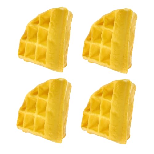 OFFIGAM 4 Stücke Künstliche Waffeln Realistische Fake Food Dekoration für Restaurants und Events für Partys und Fotografie Requisiten Vielseitige Imitation für Ansprechende Atmosphären von OFFIGAM