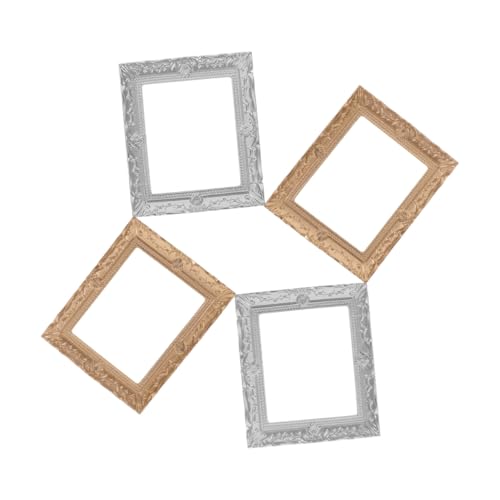 OFFIGAM 4 Teiliges Puppenhaus Zubehör Foto Aufbewahrungsrahmen Mini Fotorahmen Modelle Miniaturrahmen Ornament Bilderrahmen Mini Fotorahmen Puppenhaus Bilderrahmen Kleiner von OFFIGAM