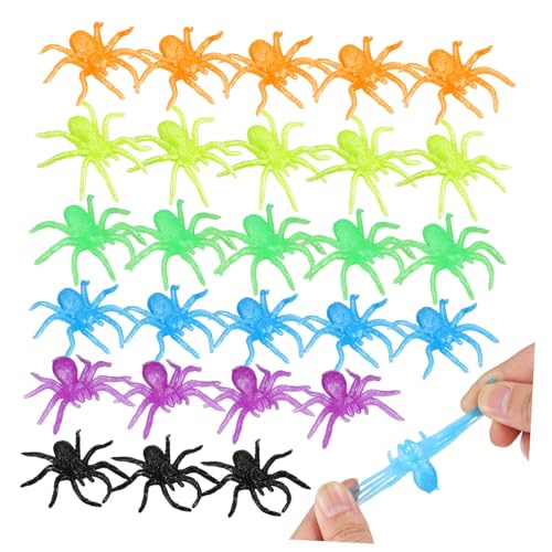 OFFIGAM 48 Stück Teiliges Halloween Spinnen Realistisch aus TPR Material Elastische Gruselspielzeuge für Partydekoration Scherzartikel Goodie Bag Füller für Halloween OFFIGAM 48 Stück Teiliges Halloween Spinnen Realistisch aus TPR Material Elastische Gruselspielzeuge für Partydekoration Scherzartikel Goodie Bag Füller für Halloween von OFFIGAM