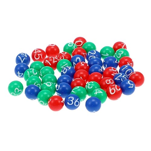 OFFIGAM 49Stücke Verlosung Spielbälle Bingo Plastiknummer Bälle Für Tombola Und Partyspiele Farben Packung Bingo Und Verlosungen von OFFIGAM