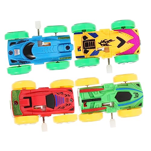 OFFIGAM 4Stücke Doppelseitige Auto Wind Up Spielzeuge Cartoon für Batteriefrei Interaktive Fahrzeug Spielzeuge Fördert Kreativität und Spaß Beim von OFFIGAM