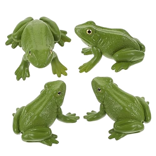 OFFIGAM 4Stücke Frosch Figuren Realistische Froschmodelle Lernspielzeug und Dekoration für Zuhause Büro und Kinderzimmer Deko für Alter von OFFIGAM
