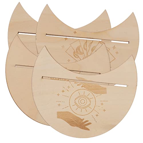 OFFIGAM 4Stücke Hölzerne Tarotkartenständer Mondförmige Displayhalter für Tarotkarten Tragbar und Perfektes Wahrsagewerkzeug für Zuhause und Unterwegs OFFIGAM 4Stücke Hölzerne Tarotkartenständer Mondförmige Displayhalter für Tarotkarten Tragbar und Perfektes Wahrsagewerkzeug für Zuhause und Unterwegs von OFFIGAM