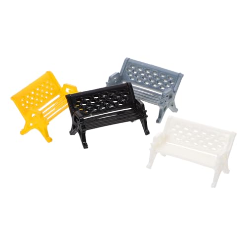 OFFIGAM 4Stücke Miniaturstuhl Modell Garten Deko Für Outdoor Klassisches Design Für Puppenhaus von OFFIGAM