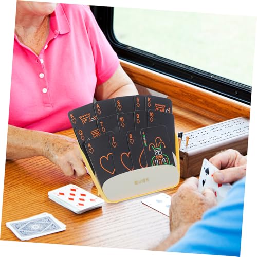 OFFIGAM 4Stücke Spielkartenständer aus Kunststoff Freihändiger Kartenhalter Stabiler Tischkartenhalter für Kartenspiele für Schach und Kartenzimmer von OFFIGAM