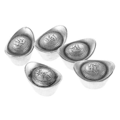 OFFIGAM 5 Stück Antike Feng Shui Ornamente Miniatur Barrenmodell Glücksbringer Feng Shui Sammlerstücke Metall Reichtumsornamente Metall Yuan Bao Sammlerstücke OFFIGAM 5 Stück Antike Feng Shui Ornamente Miniatur Barrenmodell Glücksbringer Feng Shui Sammlerstücke Metall Reichtumsornamente Metall Yuan Bao Sammlerstücke von OFFIGAM