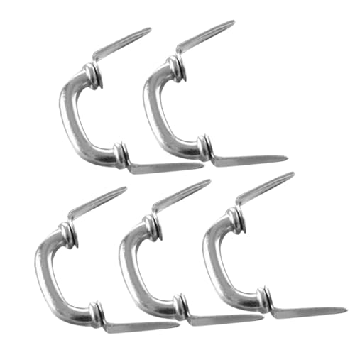 OFFIGAM 5 Stück Mini-Schubladengriff Schraube und Knopf des Rasenmähergriffs Mini-Knöpfe Van Puppenhaus Zubehör Puppenhaus Dekoration Kleine Hausdekoration Miniatur-Schubladengriffe Silver von OFFIGAM