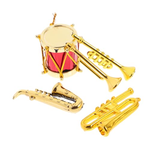 OFFIGAM 5 Stück Miniatur-Musikinstrumente Musikinstrumentenpuppenhaus Miniatur-Musical Mini Instrumente musikspielzeug Mini-Instrumentenmodell Mini-Kunststoff-Musikinstrument Plastik von OFFIGAM
