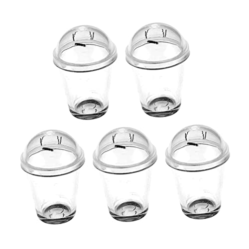 OFFIGAM 5 Stück Miniatur Tassen Transparente Mini Kaffee und Milchtee Becher mit Strohhalm Abdeckungen für Puppenhaus Deko und Fotorequisiten OFFIGAM 5 Stück Miniatur Tassen Transparente Mini Kaffee und Milchtee Becher mit Strohhalm Abdeckungen für Puppenhaus Deko und Fotorequisiten von OFFIGAM