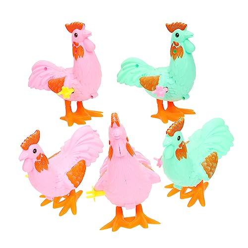 OFFIGAM 5 Stück Teiliges Aufziehspielzeug Huhn für Lustiges Kreatives Tier für Kleinkinder für Partys und Lernspiele Fördert die Koordination und Kreativität Zufällige Zufällige Farbe von OFFIGAM