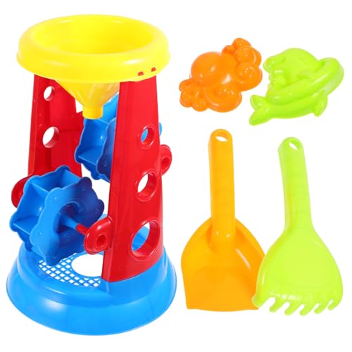 OFFIGAM 5 Stück Teiliges Set aus Kunststoff Strandspielzeug mit Eimer und Sanduhr für Kreative Spiele im Freien Am Strand Sandkasten von OFFIGAM