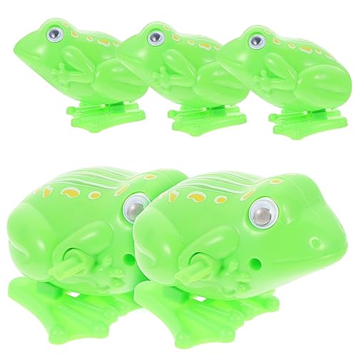 OFFIGAM 5 Stück Uhrwerk Froschspielzeug Zappelspielzeug Überraschungsspielzeug Aufziehspielzeug Für Neuartige Froschspielzeuge Springspielzeuge Für Frühes Lernen Mini Frösche von OFFIGAM