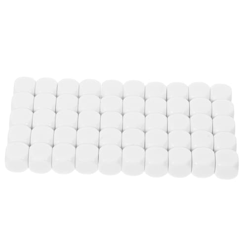 OFFIGAM 50 Stücke Blank Quadratische Würfel Brettspiele 16mm Acryl Rollenspiel Würfel Sets Handschrift Bildschirm Pad Druck Für Tabletop von OFFIGAM
