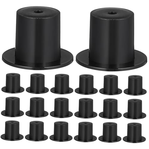OFFIGAM 50 Stück Mini Hüte Weihnachtsdeko Diy Schneemann Hüte für Puppen Partybedarf Schwarz Kawaii Bastelzubehör für Kreative Projekte von OFFIGAM