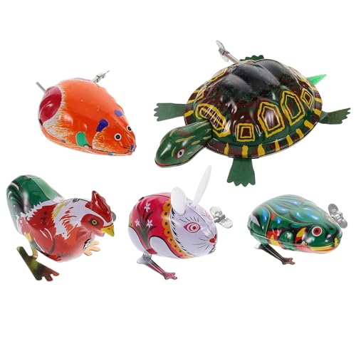 OFFIGAM 5Stücke Aufziehspielzeug Blechspielzeug Für Nostalgische Wind Up Spielzeuge Für Weihnachten Geburtstagsfeiern Und Mitgebsel Zufällige Designs von OFFIGAM