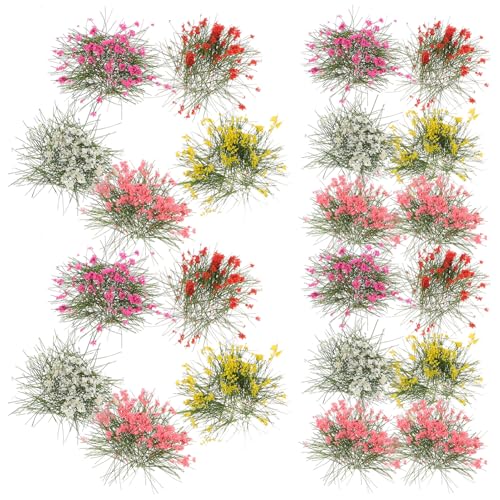 OFFIGAM 5Stücke Miniatur Gras Cluster mit Blumen für Landschaftsmodellierung Realistische Vegetation für Dioramen Hochtemperaturbeständig und Pflegeleicht für Kleine OFFIGAM 5Stücke Miniatur Gras Cluster mit Blumen für Landschaftsmodellierung Realistische Vegetation für Dioramen Hochtemperaturbeständig und Pflegeleicht für Kleine von OFFIGAM