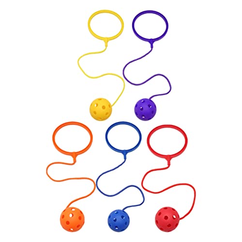OFFIGAM 5Stücke Springball Spielzeug für Kinder Knöchelspielzeug Bewegungsförderndes Fitnessspielzeug Fördert Koordination und Gleichgewicht Zufällige Farbe von OFFIGAM