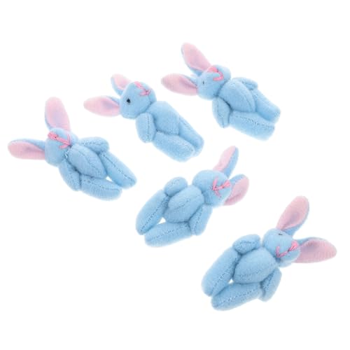 OFFIGAM 5pcs Osterhasen Joint Kaninchen Gefüllt Tier Süßes Kaninchen Plüschspielzeug Osterhasen Osterkorb Eier Gefüllt Stuffs Für Jungen Mädchen von OFFIGAM