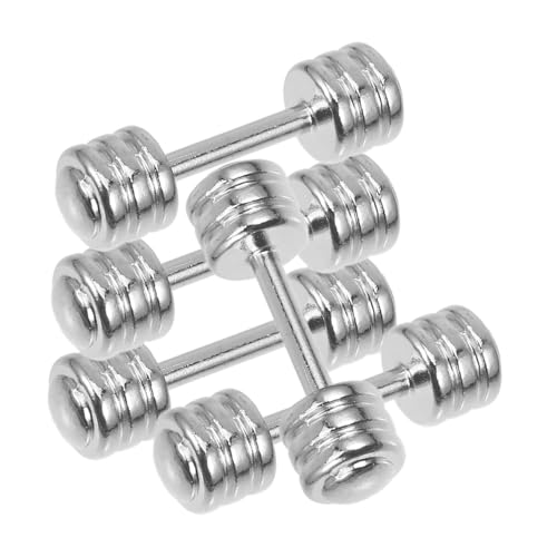 OFFIGAM 5st Puppenhaus-fitnessstudio-Modell Gewicht Hantel Flasche Einstellbar Hantelstange Tisch-Miniatur-Ornament Miniatur-fitnessstudio Miniatur-fitnessgeräte Silver Rostfreier Stahl OFFIGAM 5st Puppenhaus-fitnessstudio-Modell Gewicht Hantel Flasche Einstellbar Hantelstange Tisch-Miniatur-Ornament Miniatur-fitnessstudio Miniatur-fitnessgeräte Silver Rostfreier Stahl von OFFIGAM