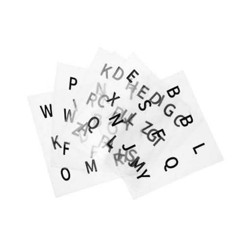 OFFIGAM 6 Blätter Würfel Hilfszubehör Puzzle Würfel Aufkleber Für Sehbehinderte Ältere Menschen Konvexe Alphabet Aufkleber Großer Alphabet Würfel Aufkleber Großdruck Puzzle Würfel von OFFIGAM