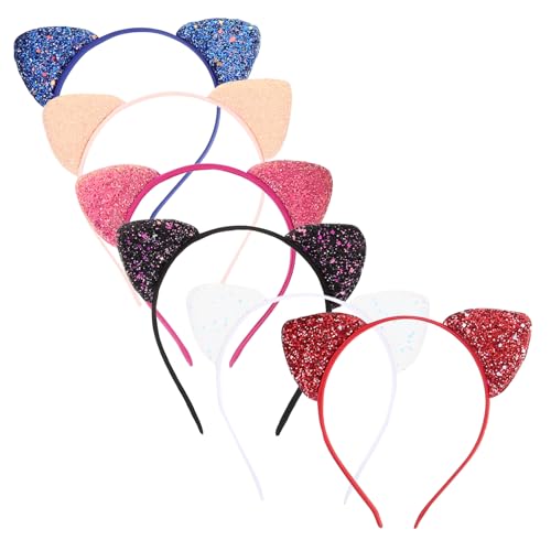 OFFIGAM 6 Stck Teiliges Glitzer Katzenohren Haarreif in Candy Farben Pailletten Stirnband für Mädchen Süßes Haaraccessoire für Party Karneval Cosplay und Kostümveranstaltungen OFFIGAM 6 Stck Teiliges Glitzer Katzenohren Haarreif in Candy Farben Pailletten Stirnband für Mädchen Süßes Haaraccessoire für Party Karneval Cosplay und Kostümveranstaltungen von OFFIGAM