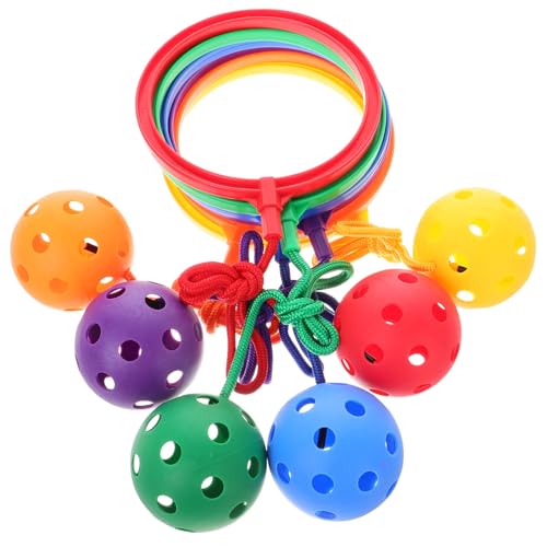 OFFIGAM 6 Stück Hoop Ball Gymnastikball Springseile Für Fitness Springseil Zum Springseil Knöchel Für Aufblasbare Blinkende Springringbälle Outdoor Sportarten Skip Ball Spiel Kunststoff OFFIGAM 6 Stück Hoop Ball Gymnastikball Springseile Für Fitness Springseil Zum Springseil Knöchel Für Aufblasbare Blinkende Springringbälle Outdoor Sportarten Skip Ball Spiel Kunststoff von OFFIGAM