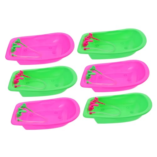 OFFIGAM 6 Stück Mini Badezubehör Farbige Miniatur Badewannen für Puppenhaus Dekorative Mini Badewanne für Sammler OFFIGAM 6 Stück Mini Badezubehör Farbige Miniatur Badewannen für Puppenhaus Dekorative Mini Badewanne für Sammler von OFFIGAM