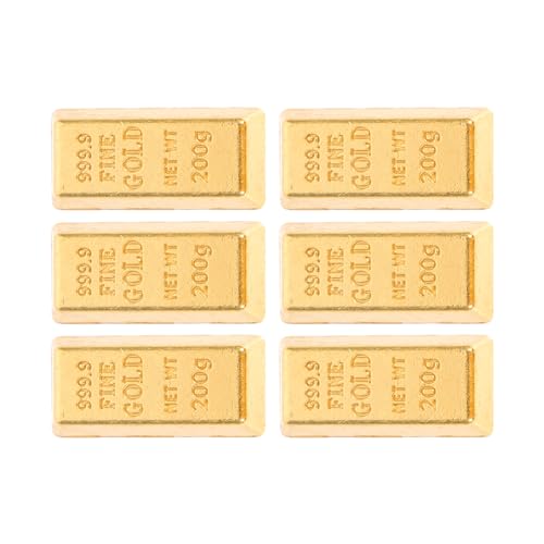 OFFIGAM 6 Stück Schatz Modell Goldener Schatzziegel Bar Türstopper Kleine Hausdekoration Simulation Von Goldziegeln Goldener Backstein Künstliches Goldbarrendekor Mini- Papier OFFIGAM 6 Stück Schatz Modell Goldener Schatzziegel Bar Türstopper Kleine Hausdekoration Simulation Von Goldziegeln Goldener Backstein Künstliches Goldbarrendekor Mini- Papier von OFFIGAM