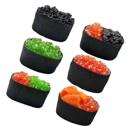 OFFIGAM 6 Stück Simulation Sushi Modell Künstliches Sushi Realistisches Lebensmitteldekor Restaurant Display Requisite Realistisches Lebensmittelmodell Realistisches Sushi OFFIGAM 6 Stück Simulation Sushi Modell Künstliches Sushi Realistisches Lebensmitteldekor Restaurant Display Requisite Realistisches Lebensmittelmodell Realistisches Sushi von OFFIGAM