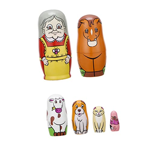 OFFIGAM 6 Stück Teiliges Holz mit Bunten Handgefertigten Nesting Dolls für Kreatives und Dekorative Figur für Jungen und Mädchen Geschenkidee OFFIGAM 6 Stück Teiliges Holz mit Bunten Handgefertigten Nesting Dolls für Kreatives und Dekorative Figur für Jungen und Mädchen Geschenkidee von OFFIGAM