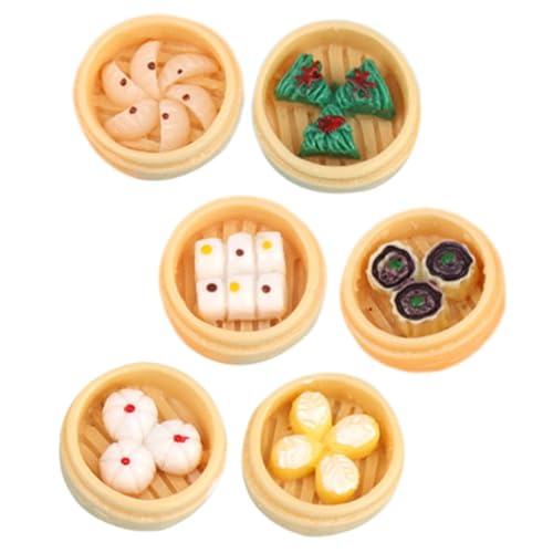 OFFIGAM 6Stücke Miniatur Dampfbrötchen Modell Deko für Puppenhaus Realistische Lebensmittel Nachbildung für Fotografie und Spielzeug OFFIGAM 6Stücke Miniatur Dampfbrötchen Modell Deko für Puppenhaus Realistische Lebensmittel Nachbildung für Fotografie und Spielzeug von OFFIGAM