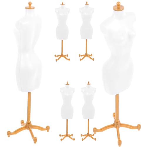 OFFIGAM 6 Stück Teiliges Puppenkleiderständer Haus Zubehör Stabiler Puppen Mannequin Halter für Kreative Rollenspiele Präsentation von Puppenkleidung von OFFIGAM