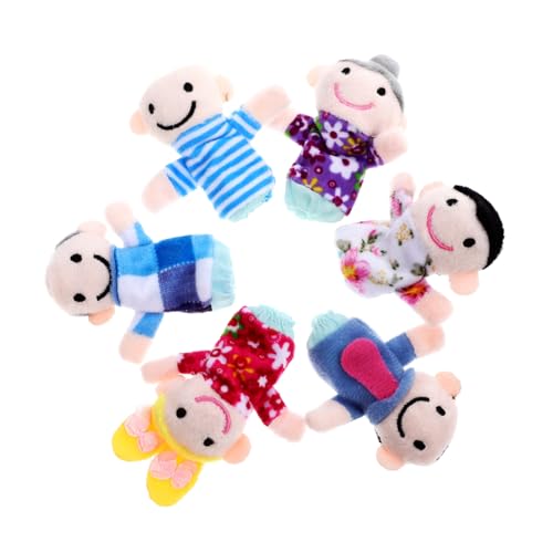 OFFIGAM 6 Stücke Fingerpuppenspielzeug Handpuppen Dinosaurier-Fingerspielzeug klebrige Hände gefälschte Hand Puppen zum Geschichtenerzählen Storytime Handpuppe Stoff von OFFIGAM