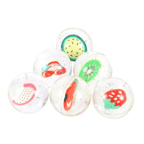 OFFIGAM 6 Stücke Springenden Ball Aufblasbare Ballons Bälle Bounce Spiel Pädagogisches Ball Fruchtig Springen Ball Fruchtig Hüpfball Gummi von OFFIGAM