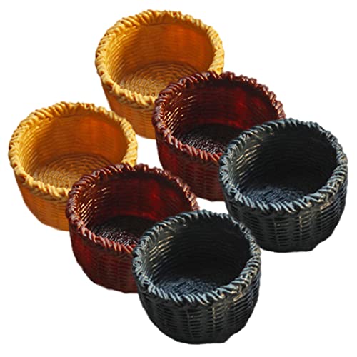 OFFIGAM 6Stücke Aufbewahrungskörbe Teiliges Zubehör für Puppenhäuser Kreative Mini Möbel und Langlebig Ornament für DIY Projekte von OFFIGAM