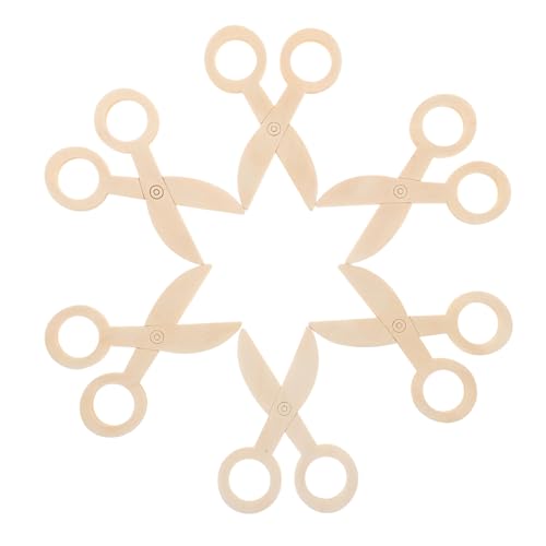 OFFIGAM 6Stücke Holzscheren Friseur Rollenspiel Für Kleinkinder Hand Auge Koordination Training Kognitives Für Kreatives Basteln Und Früherziehung von OFFIGAM