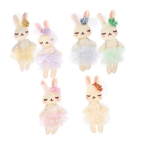 OFFIGAM 6Stücke Plüsch Kaninchenpuppen DIY Ostern Dekoration Füllung aus Weichem Material für Kreative Kleidung und Süße Kaninchenverzierungen von OFFIGAM