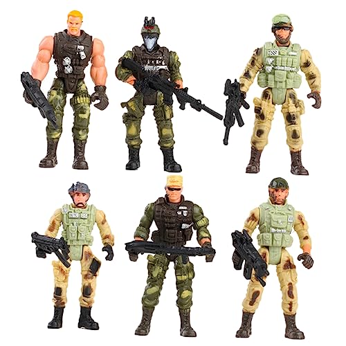 OFFIGAM 6Stücke Soldaten Figuren Militärspielzeug für Interaktive Rollenspiele Realistische Modelle für Sicher und Langlebig für Partys OFFIGAM 6Stücke Soldaten Figuren Militärspielzeug für Interaktive Rollenspiele Realistische Modelle für Sicher und Langlebig für Partys von OFFIGAM
