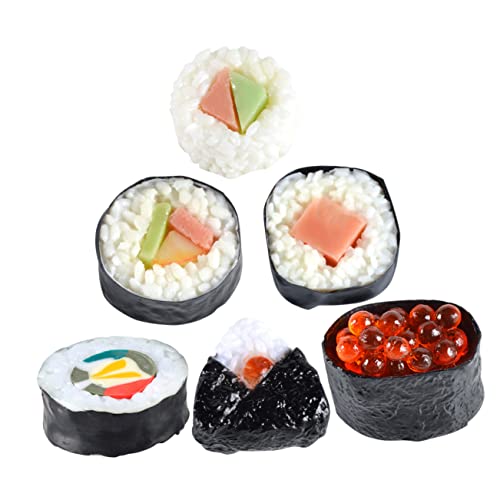 OFFIGAM 6Stücke Teiliges Realistisches Sushi Modell aus Wiederverwendbare Simulation für Fotografie und Schaufenster Dekoration für Partys und Sushi Shops OFFIGAM 6Stücke Teiliges Realistisches Sushi Modell aus Wiederverwendbare Simulation für Fotografie und Schaufenster Dekoration für Partys und Sushi Shops von OFFIGAM