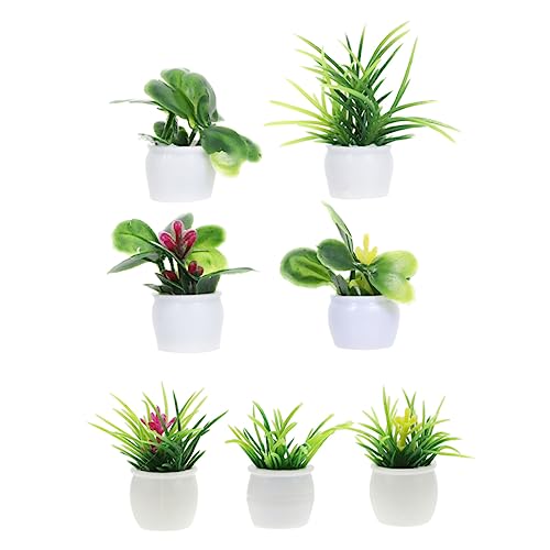OFFIGAM Künstliche Miniatur-topfpflanze 7-teilig Wort-Bonsai-Ornament Für Puppenhaus Mini-hausbedarf OFFIGAM Künstliche Miniatur-topfpflanze 7-teilig Wort-Bonsai-Ornament Für Puppenhaus Mini-hausbedarf von OFFIGAM