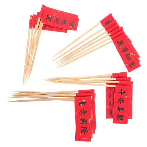 OFFIGAM 72 Stück Chinesische Kuchenpicker für Geburtstags und Neujahrsdekorationen Elegante Tortenornamente für und Desserts für Jede von OFFIGAM