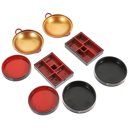 OFFIGAM 8 Stück Miniatur Geschirr Requisiten Ornamente Für Das Mini Kinderspielzeug Puppenspielzeug Mini DIY Zubehör Puppengeschirr Mini Szenen Layout von OFFIGAM