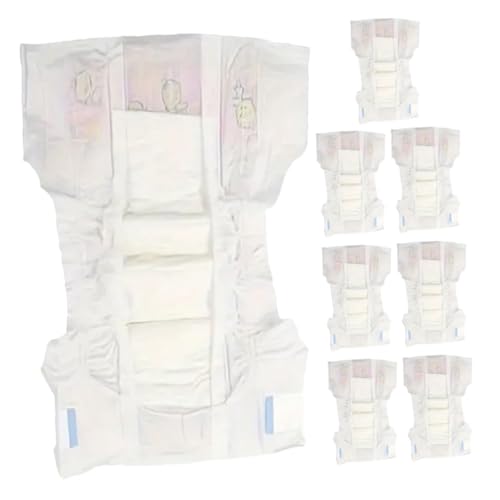 OFFIGAM 8 Stück Realistische Teilig Mini Puppenwindeln Niedliche Puppen Zubehör für Mädchen Langlebig und Simulierend Fördert Feinmotorik und Kreatives von OFFIGAM