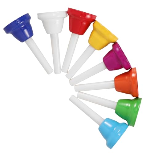 OFFIGAM 8 Stück Teiliges Handglockenset mit Noten Bunte Diatonische Metallglocken für Kleinkinder Musikalische Früherziehung Sichere und Langlebige Percussion für Kindergarten und Zuhause OFFIGAM 8 Stück Teiliges Handglockenset mit Noten Bunte Diatonische Metallglocken für Kleinkinder Musikalische Früherziehung Sichere und Langlebige Percussion für Kindergarten und Zuhause von OFFIGAM