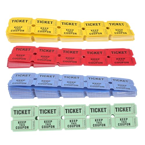 OFFIGAM Event-Tickets Papier 800 Stück Tombola Ticket Rolle Karneval Party Zubehör von OFFIGAM