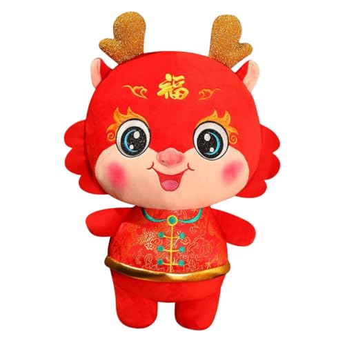OFFIGAM Chinesisches Neujahrsdrache-plüschtier Drachenpuppenspielzeug Chinesisches Drachenspielzeug Drache Stoffpuppe Drachenspielzeug Im Chinesischen Stil Kuscheltier Drache Pp Baumwolle von OFFIGAM